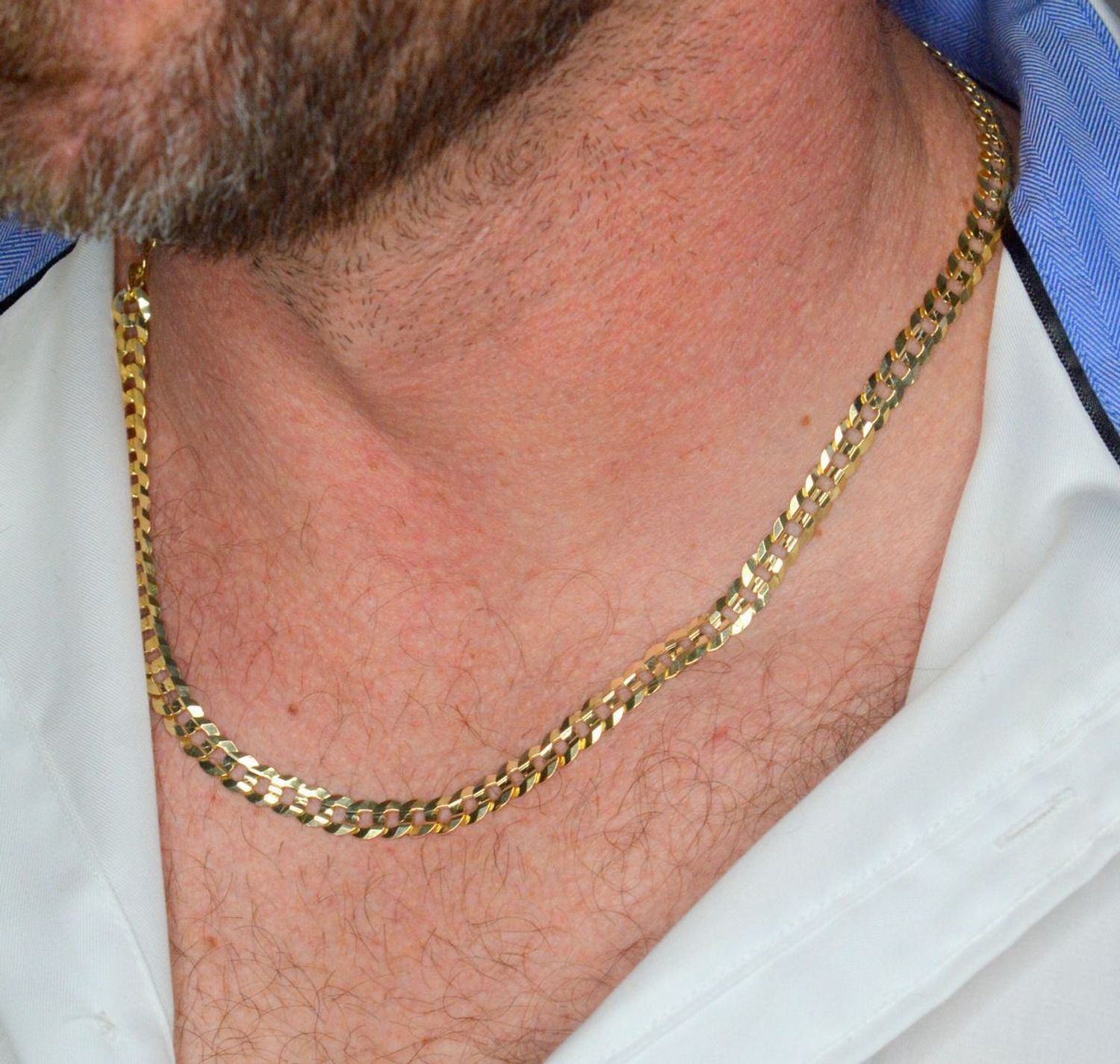 Łańcuszek złoty pancerka 585, LA 430K 585 6,5mm Klasyczny i uniwersalny łańcuszek o splocie pancerki, wykonany z żółtego złota próby 585 o wadze około 25,24 gram..jpg